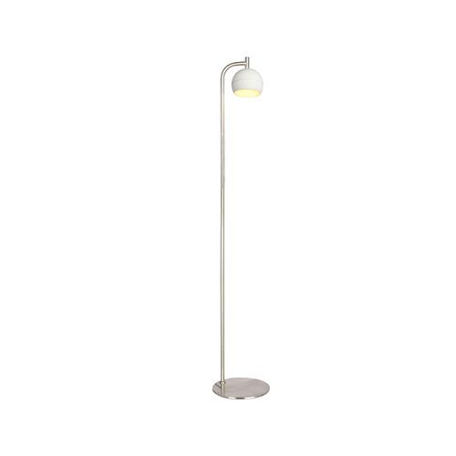 1410 mm VT-89024 gulvlampe 10W - LED, dekorativ, 250x, 3000K, børstet nikkel + hvit