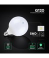 E27 22W LED G120 globepære - Samsung LED chip, 2650lm, hvit plast, varmhvit