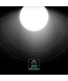 E27 22W LED G120 globepære - Samsung LED chip, 2650lm, hvit plast, varmhvit