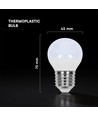 E27 3,7W LED kronepære - G45, 180°, erstatter 25W