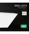 60x60 LED-panel, 40W - Høyde: 33mm, 120 lm/W, 5 års garanti, hvit kant
