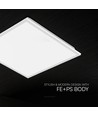 60x60 LED-panel, 40W - Høyde: 33mm, 120 lm/W, 5 års garanti, hvit kant