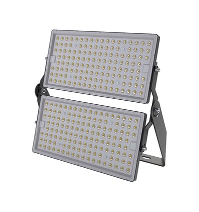 500W LED lyskaster - 135lm/W, IP65, 67.500lm, sort kabinett, utendørs