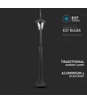 141cm hagelampe med 2 hoder - Sort, aluminium, IP44 utendørs, 2x E27 sokkel, uten lyskilde