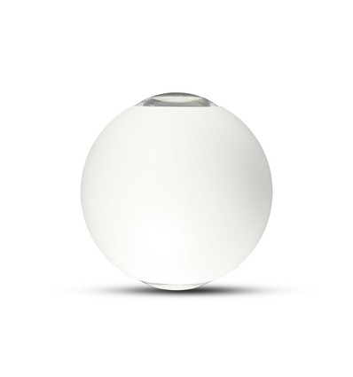 VT-836 LED vegglampe 6W - opp-ned, 3000K, hvitt hus, IP65