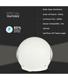 VT-836 LED vegglampe 6W - opp-ned, 3000K, hvitt hus, IP65