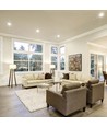 GU10 downlight for gipsloft innsparkling - Hvit, rund, hull: Ø103 mm, mål: Ø100 mm, ekskl. lyskilde og sokkel