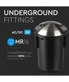 MR16 nedgravningsspot 12V med 2 vinduer - IP67, rustfritt stål, til MR16/GU5.3 pære, kjørefast