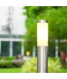 110cm LED hagelampe med sensor - E27 sokkel, IP44, rustfritt stål, PIR sensor, antrasitt grå