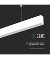 120cm 40W LED lineært pendelarmatur - Samsung LED chip, hvit, 4000K, flicker free, inkl. wireoppheng