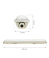 60cm 20W Limea Gigant komplett LED armatur - 163lm/W, IP65, IK10, 4000K, gjennomkoblet