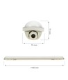 120cm 38W LIMEA GIGANT vanntett komplett LED armatur - 174lm/W, IP65, IK10, 4000K