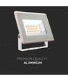 10W LED lyskaster - IP65, hvit, 3000K, 110 grader, utendørs