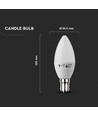 B15 4,5W LED kertepære - Samsung LED chip, 470lm, erstatter 40W