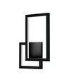 20W LED vegglampe - Sort, geometrisk design, 3000K, IP20, 2660lm