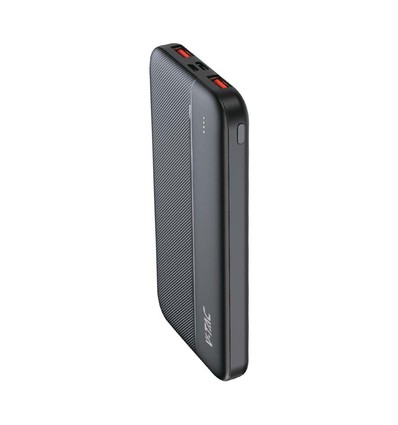 10000mAh Powerbank, 22.5W PD - Ultra-tynn, sort, fast charging, LED indikator