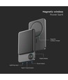 10000mAh trådløs magnetisk powerbank, 20W - Ultra-tynn, aluminium, MagSafe, digitalt display, space grey