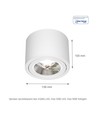 CHLOE AR111 GU10 AR111 taklampe - Rund hvit, justerbar