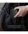 5000mAh MagSafe ultra-tynn powerbank i aluminium, 20W - Space Grey, trådløs hurtigopplading, digitalt display, USB-C inn/utgang