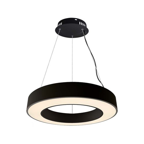 60cm 50W dimbar LED pendel - 122lm/W, 6100lm, sort ring, 4000K, TRIAC dimbar