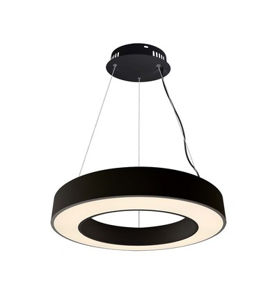 60cm 50W dimbar LED pendel - 122lm/W, 6100lm, sort ring, 4000K, TRIAC dimbar