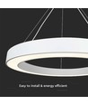 90W LED designer pendellampe, dimbar - 11000lm, 360°, 4000K, Triac fasedim, SMD LED