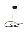 20W Ø50cm sirkulær LED pendel - 130lm/W, sort, 3000K, moderne design