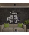 20W Ø50cm sirkulær LED pendel - 130lm/W, sort, 3000K, moderne design