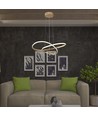 20W LED pendel, gull - Ø50cm, 130lm/W, 3000K, moderne sirkulært design
