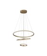 32W LED pendel, 3 ringer - Gull, Ø60+40+20cm, 3880lm, 3000K, dekorativ taklampe