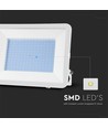 200W LED lyskaster med Samsung chip - 100lm/W, IP65, hvit kropp, hvitt glass, 6500K