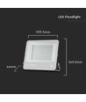 200W LED lyskaster, Samsung LED chip - 160lm/W, IP65, sort, 4000K, utendørs