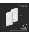 10000mAh magnetisk trådløs powerbank, 20W - MagSafe, PD hurtiglading, LED indikator, hvit