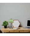 1,5W LED bordlampe, 3-i-1 - Krom/Lysegrønn, touch dimbar, oppladbar, USB-C, Ø14x28 cm