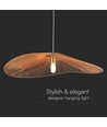 E27 Designer pendeloppheng i tau - 1 meter, maks 40W, IP20, Ø80cm, 2 års garanti