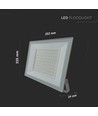 100W LED lyskaster, hvit - 95lm/W, IP65, 6500K, utendørs