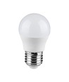 E27 6,5W LED kronepære - G45, Samsung LED chip, 4000K, 600lm, hvit plast