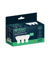3 stk. V-Tac 6W GU10 LED pærer - 445lm, 110 grader, 4000K