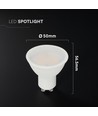 GU10 10W LED pære - 1000lm, 110 grader, Samsung LED chip, matt glass