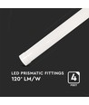 6x V-Tac 40W slim LED armatur - 120 cm, 3 års produsentgaranti, 230V