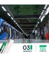 6x V-Tac 40W slim LED armatur - 120 cm, 3 års produsentgaranti, 230V
