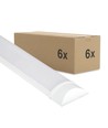 6x V-Tac 40W slim LED armatur - 120 cm, 3 års produsentgaranti, 230V