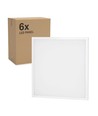 6x LED-paneler 60x60 i ramme - 40W, for direkte montering