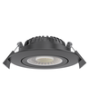 10x 7W lavprofil innfellingsspot RA96 - DimToWarm+CCT, Hull: Ø6,8 cm, sort kant, dimbar