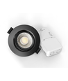 10x 7W lavprofil innfellingsspot RA96 - DimToWarm+CCT, Hull: Ø6,8 cm, sort kant, dimbar