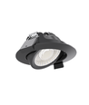 10x 7W lavprofil innfellingsspot RA96 - DimToWarm+CCT, Hull: Ø6,8 cm, sort kant, dimbar