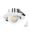 10x 7W Lavprofil innfellingsspot RA96 - Direkte i isolasjon, dimbar, Hull: Ø6,8 cm, Mål: Ø9,3 cm