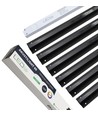 Sort Troldtekt LED Skinnesett 6x60 cm - Planforsenket, Akustilight inkl. ledninger og driver