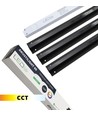 Sort Troldtekt CCT LED Skinnesett 3x60 cm - Planforsenket, Akustilight inkl. ledninger og driver