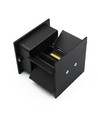 6W CUBIC PRO vegglampe - IP65, sort, viderekobling, justerbar, firkantet, opp/ned, inne / ute, inkl. lyskilde